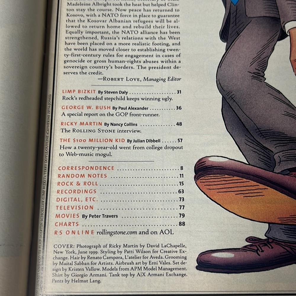 RICKY MARTIN / LIMP BIZKIT ROLLING STONE MAGAZINE AUG 1999 ISSUE 818 SMASH MOUTH - Picture 5 of 13